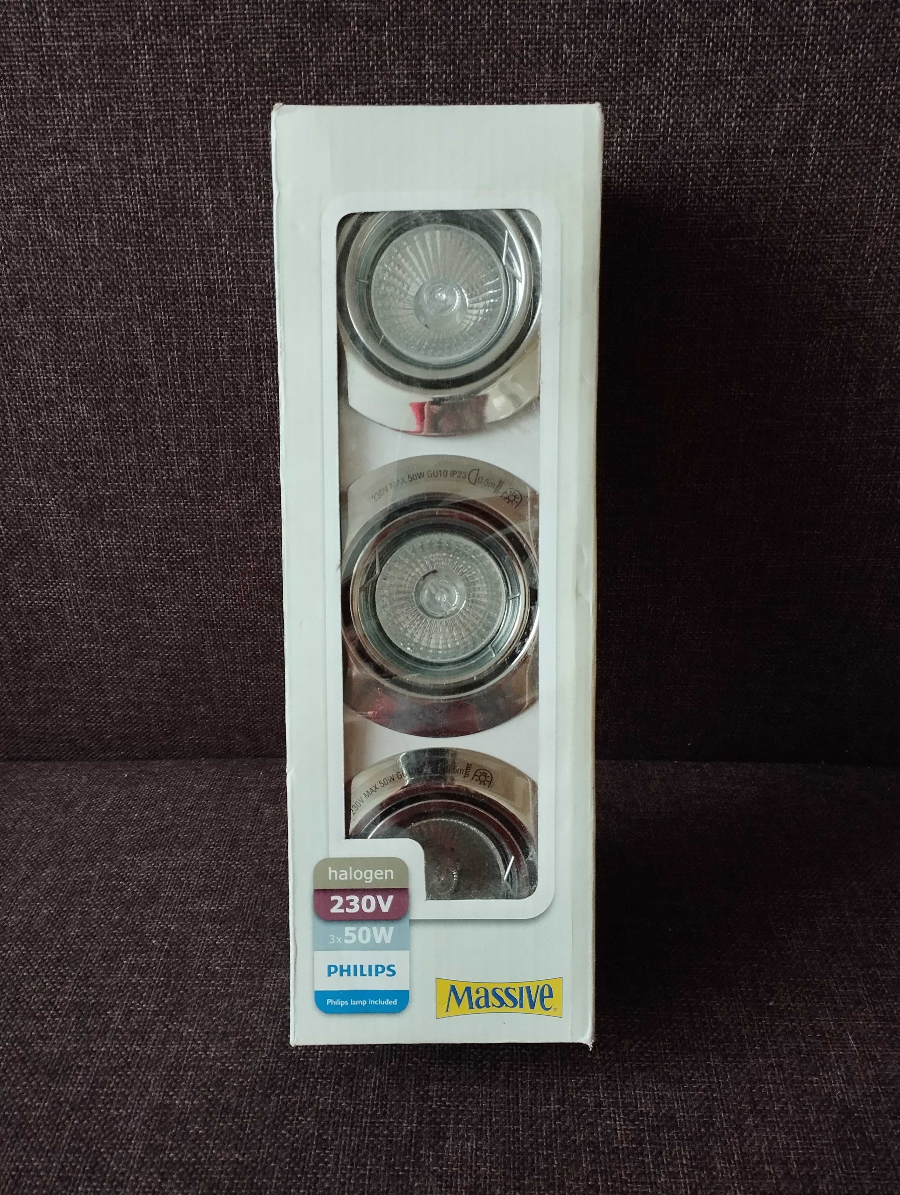 Lampy sufitowe halogen Philips Massive 3x50W
