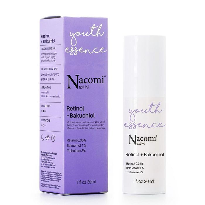 Nawilżające Serum Przeciwstarzeniowe z Retinolem i Bakuchiolem 30ml