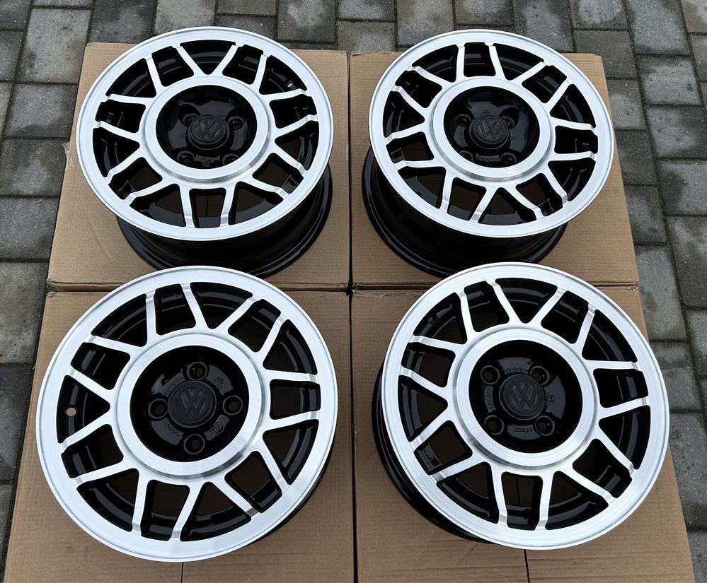 Oryginalne felgi VW 4x100 14" Golf 1 2 Scirocco GTI Avus Snowflake