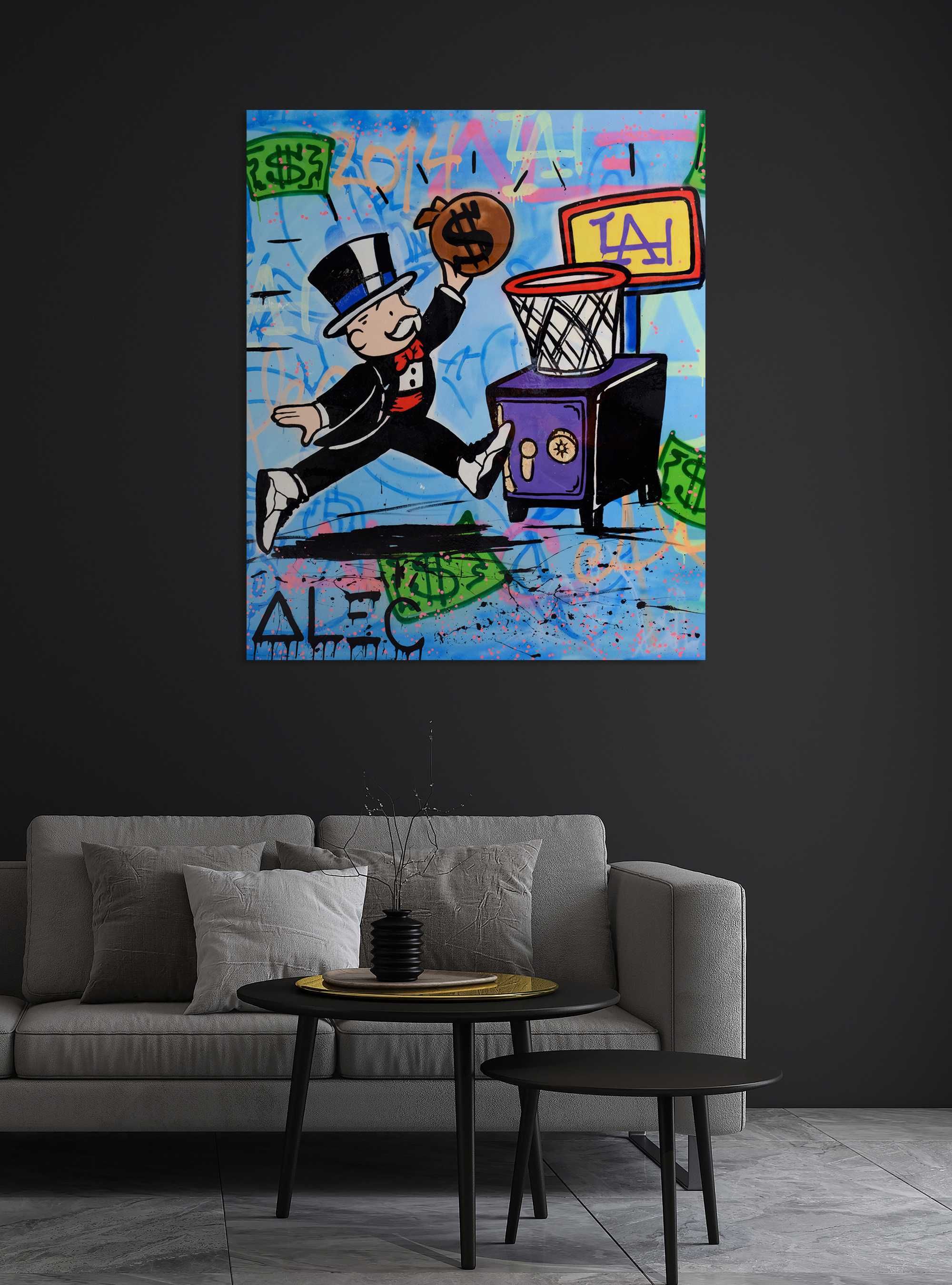 Mr. Monopoly, Картина у стилі Поп Арт, Подарунок банкіру, Холст