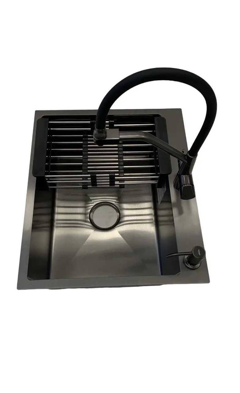 Раковина Kroner 5843PVD та кран Kroner 03817 з підключенням до фільтра