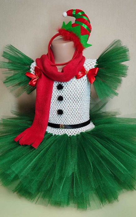 Новорічний костюм плаття єльфійка (єльфийка) , помічниця санти