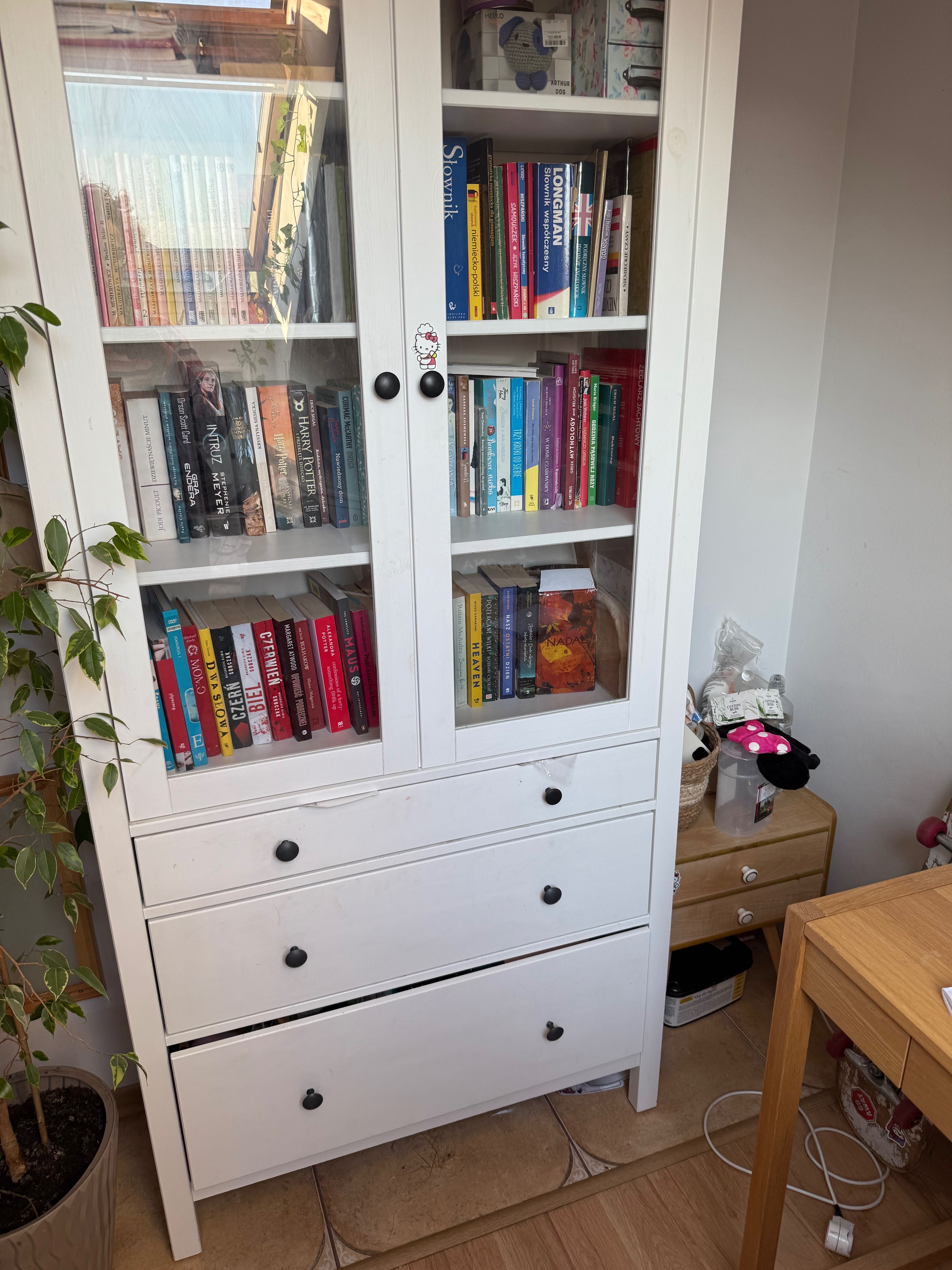 Witrynka biblioteczka z serii Hemnes