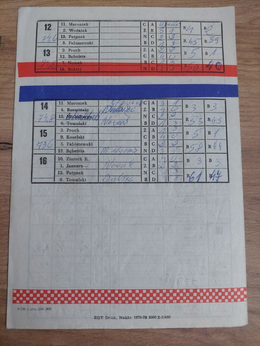 Program żużlowy 1978 Polonia Bydgoszcz-Stal Gorzów