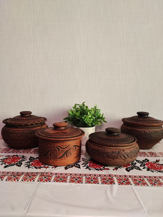 Український глиняний набір посуду/глиняний набір на Святвечір/Різдво