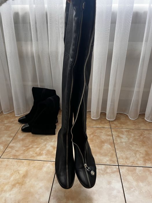 Ботфорди натуральна шкіра zara,бо форти шкіряні