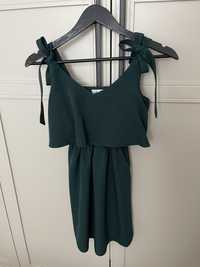 Sukienka mini butelkowa zieleń XS