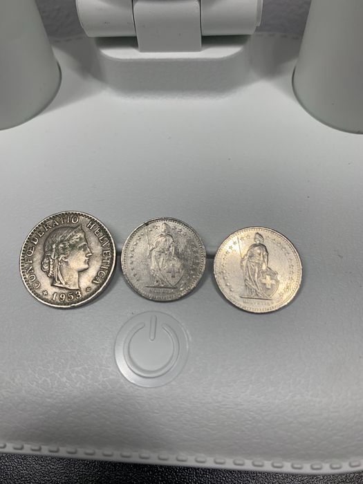 Suiça Moedas Colecionador Confoederatio Helvetica 1953, 1992/3