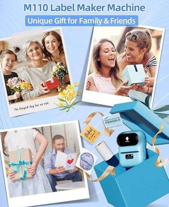 Міні Принтер для термоетикеток Label Maker Phomemo M110 портативний