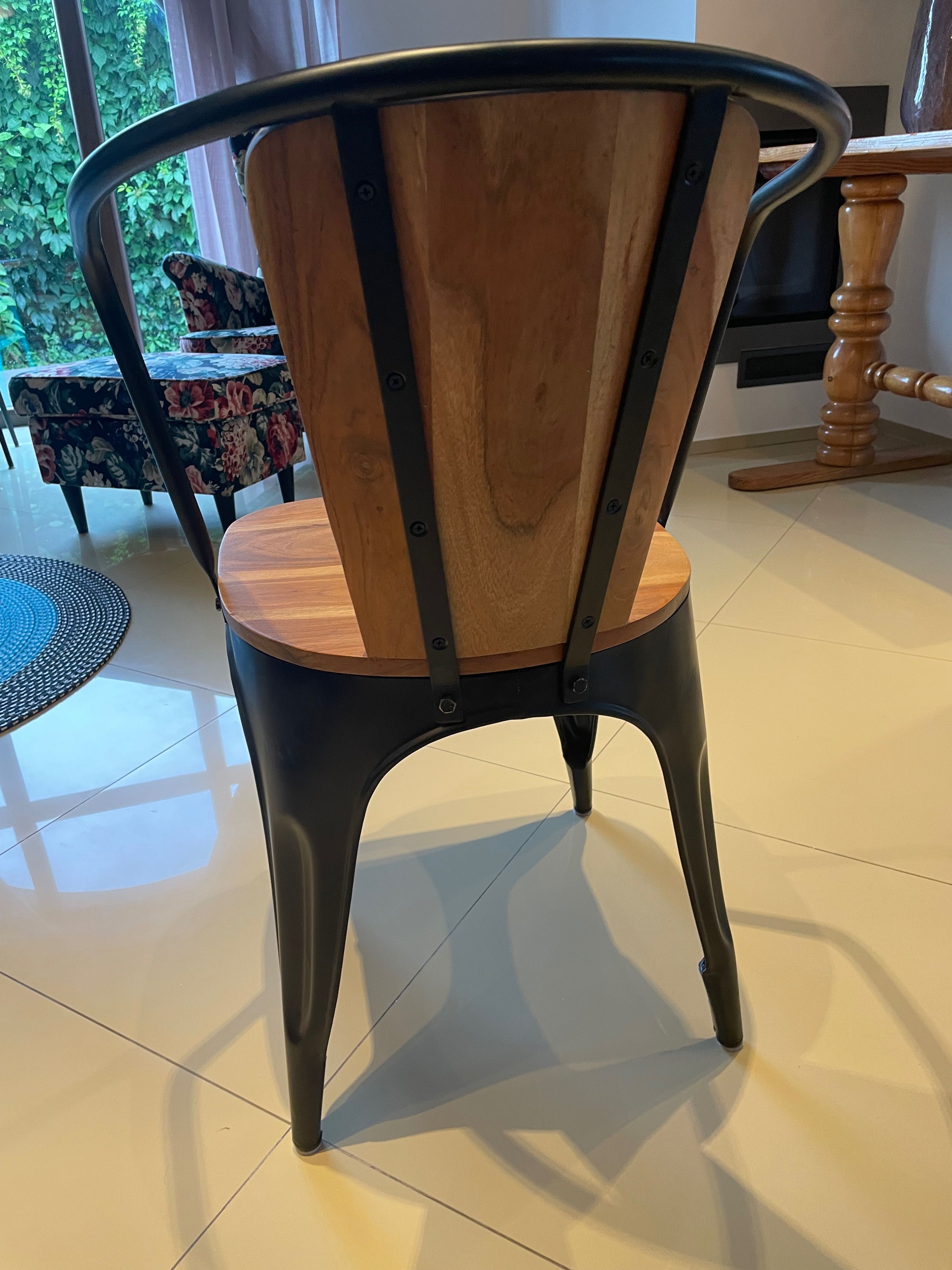 Krzesło do jadalni vidaXL, lite drewno akacjowe