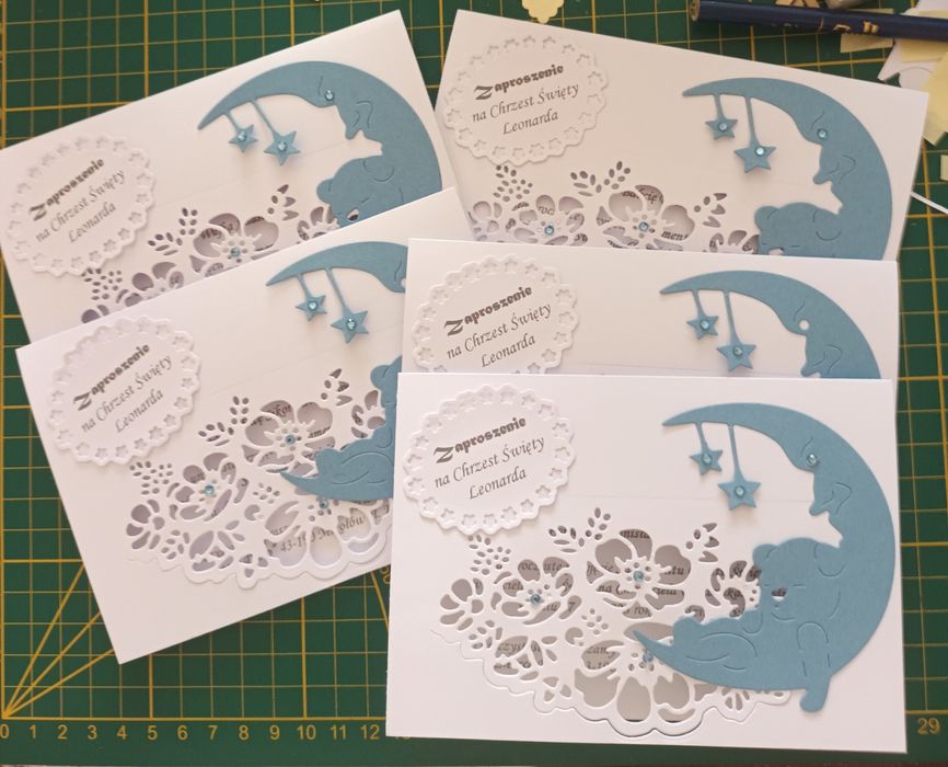 Zaproszenia na Chrzest I roczek