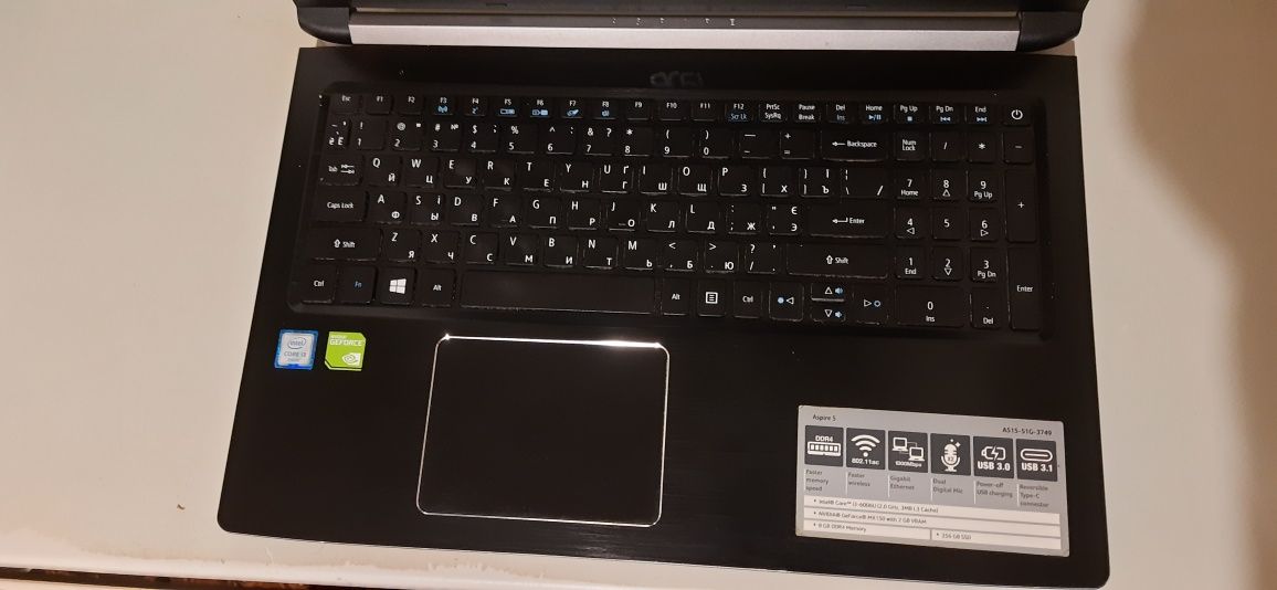 Ноутбук Acer Aspire 5 A515-51 20Gb RAM, 1Tb+256Gb SSD