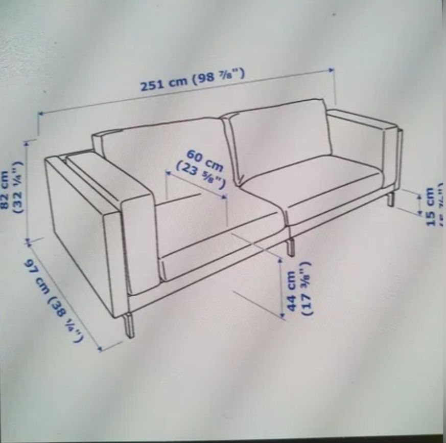 Duża 3-osobowa kanapa Ikea. Bardzo wygodna.