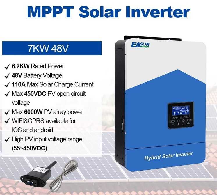 Inversor Híbrido Solar 2.2Kw 12V/ 3.2Kw 24V/ 4.2Kw 24V/ 7Kw 48V MPPT