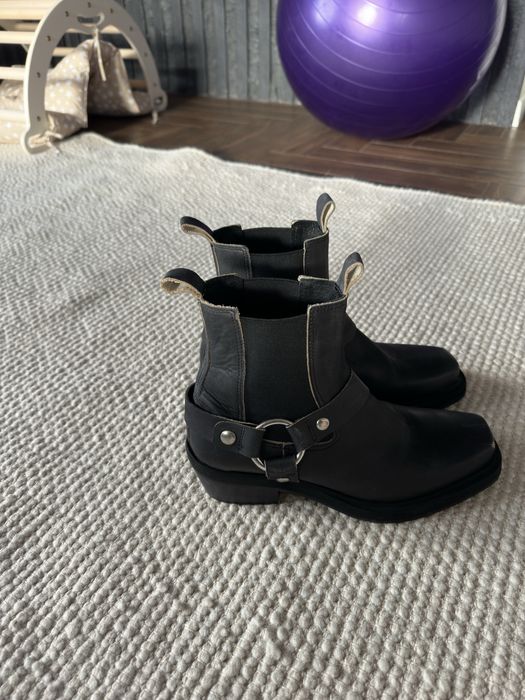 Челсі, байкерські черевики, harness boots, шкіряні черевики