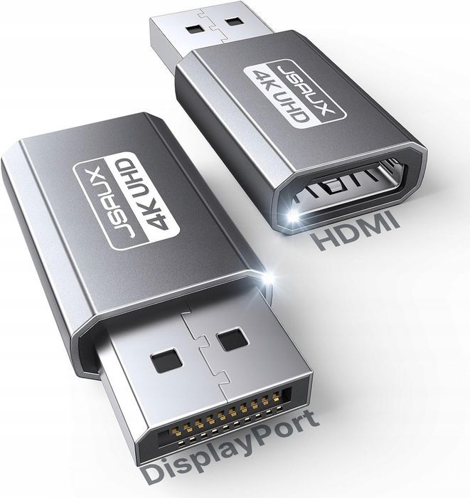 JSAUX 4K Adapter DisplayPort na HDMI Szary