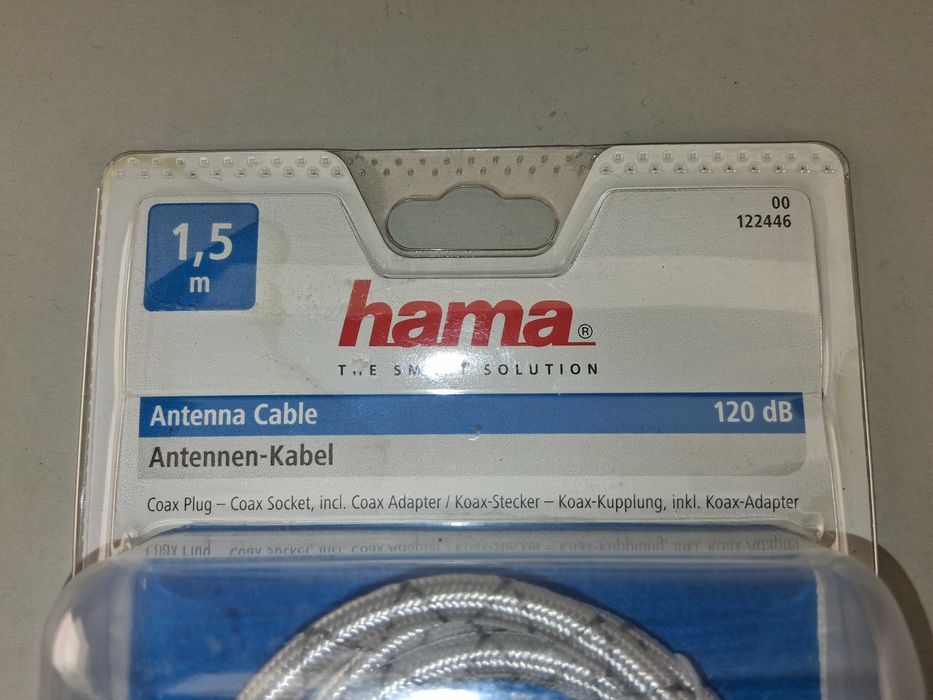N170 Kabel Antenowy Hama 1,5 m 120 dB Quad-Shielded HDTV