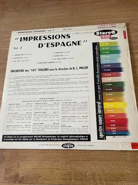 vinil Impressions d'Espagne Vol.2 - Orchestre Des 101 Violons