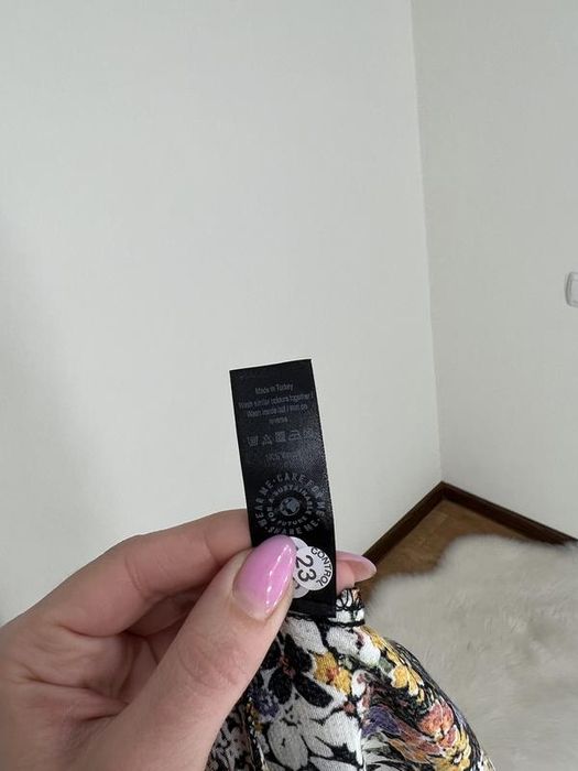 14 розмір 100% віскоза сукня плаття платье з рукавом квітковий принт