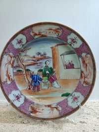 Prato de porcelana chinesa , séc XVIII