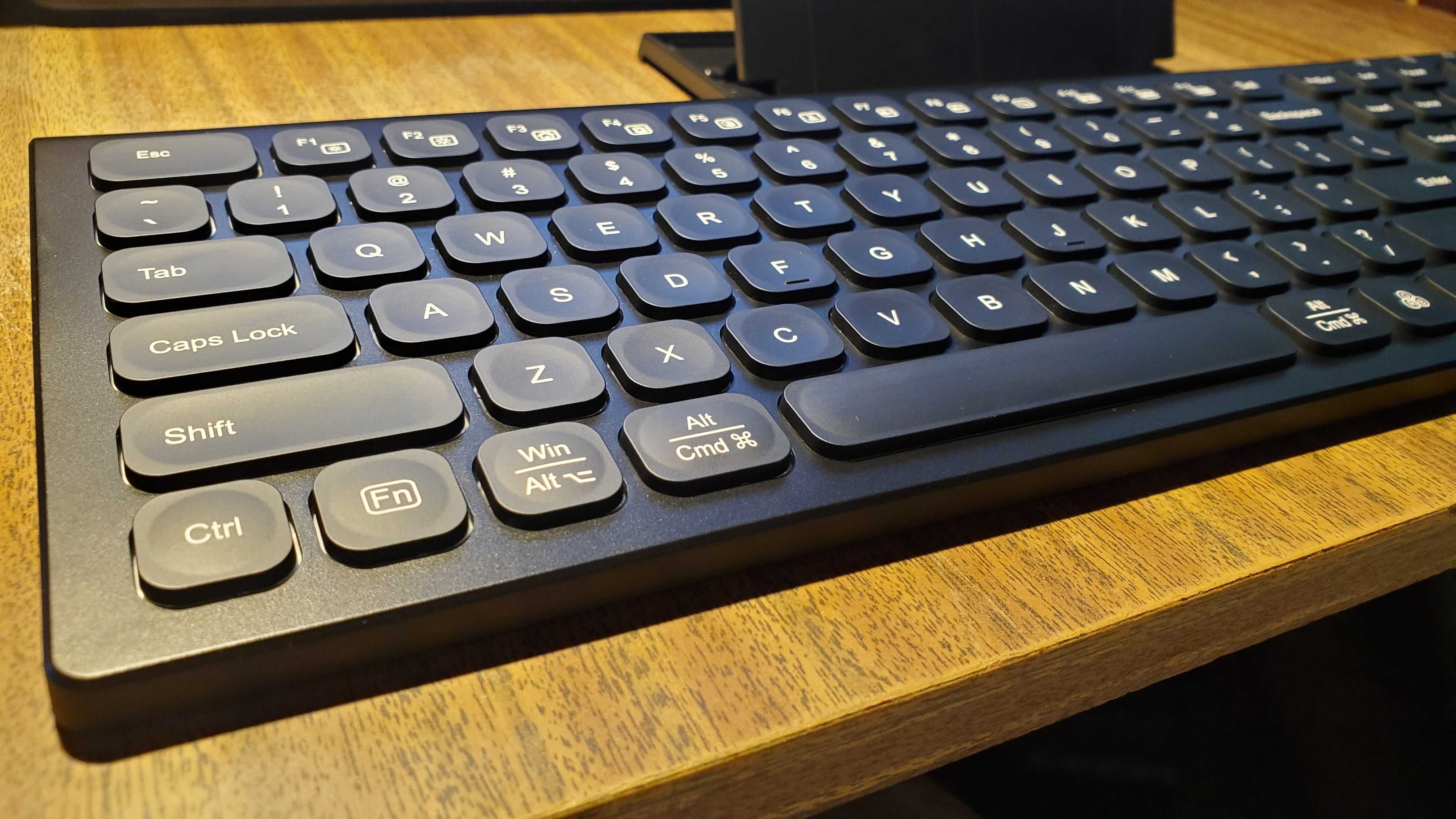 Блютуз бездротова клавіатура Bluetooth  Rii RK801, з RGB підсвіткою