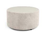 ZZ1625 Stolik kawowy Mio Round kremowy/kaszmirowy, sztruks