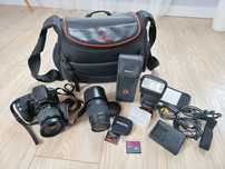 Lustrzanka Sony Alpha 300 duży zestaw Alfa 300