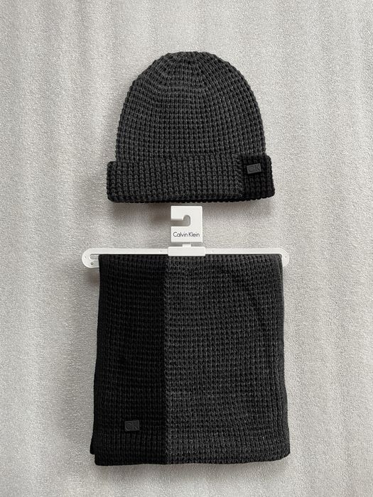 Новый набор шарф+шапка calvin klein ( ck set scarf+hat ) с америки