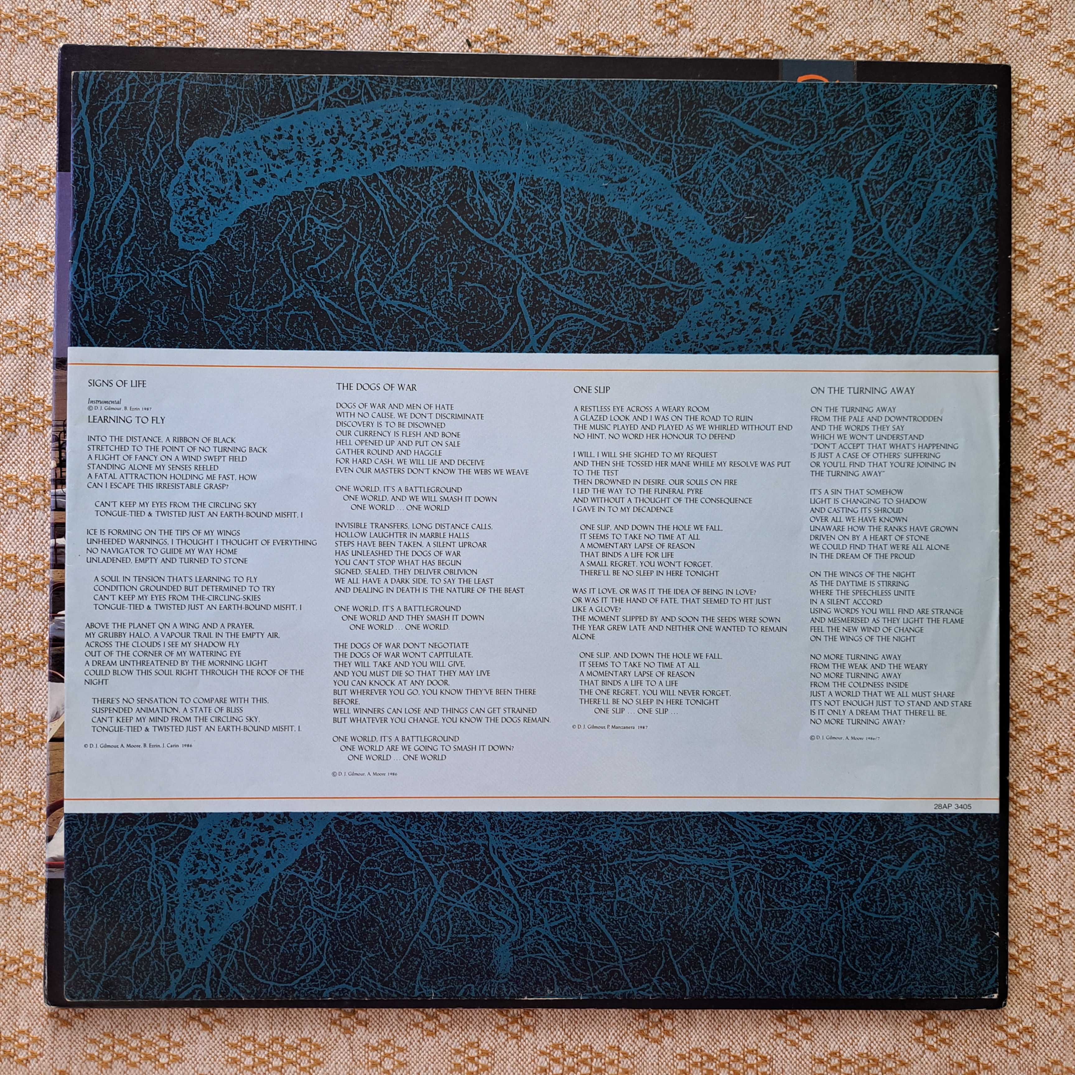 Pink Floyd A Momentary Lapse Of Reason Oct 10, 1987 Japan (EX+/EX)