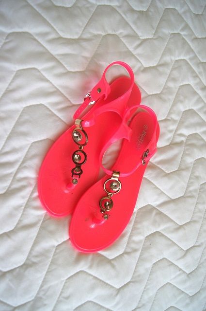 rozowe neonowe sandalki japonki letnie 39 sandały klapki