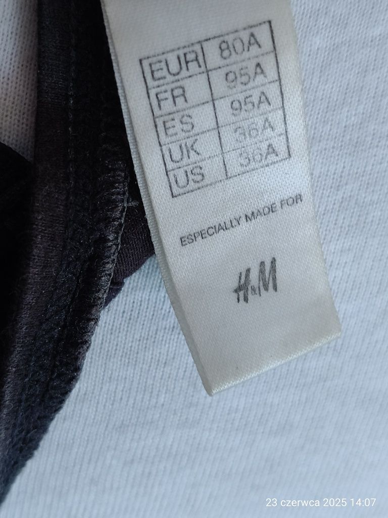 Biustonosz stanik sexy H&M koronkowy 80A prześwituje