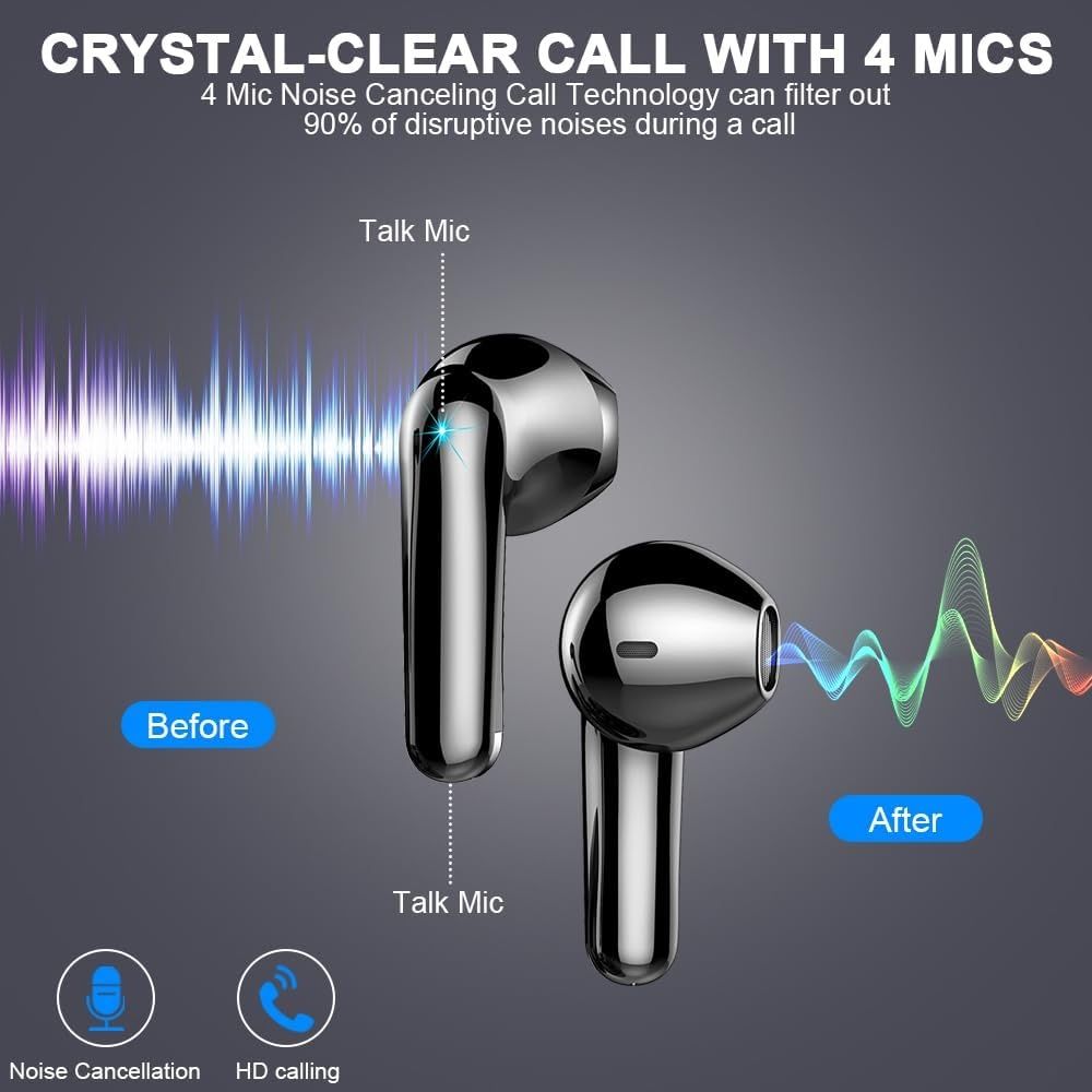 Drsaec Bezprzewodowe słuchawki douszne, słuchawki Bluetooth 5.3, I52