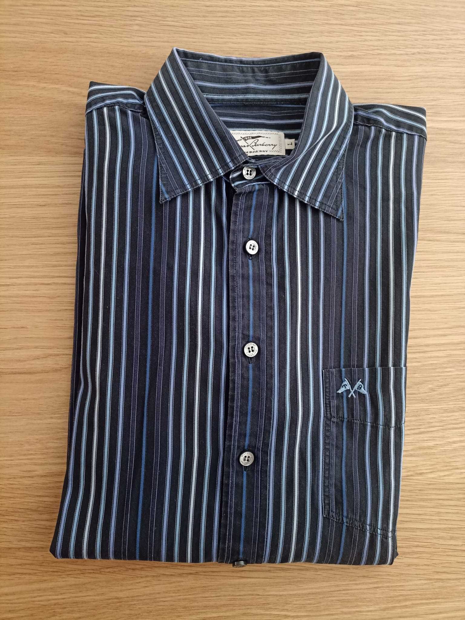 Camisa Thomas Burberry – Listada azuis, Tamanho L