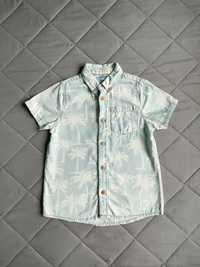 Koszula jeansowa chłopięca w palmy 98