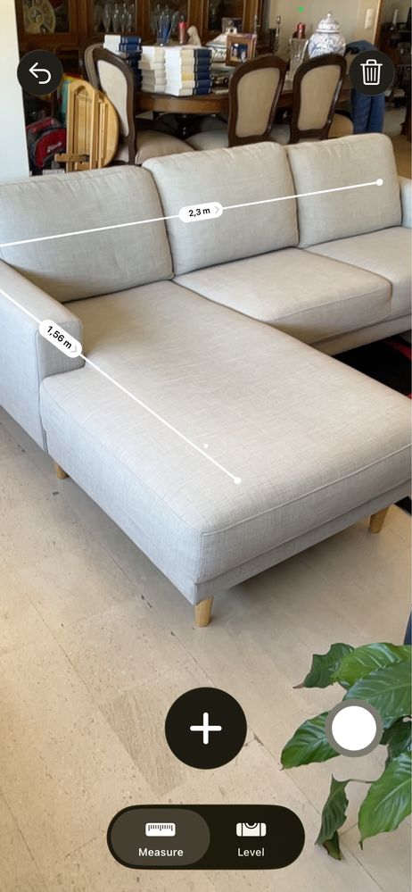 Sofa Jysk cinzento EGENSE chaise-longue