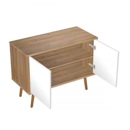 Szafka łazienkowa Oltens HEDVIG 95cm (biały/drewno) +umywalka CORI 51