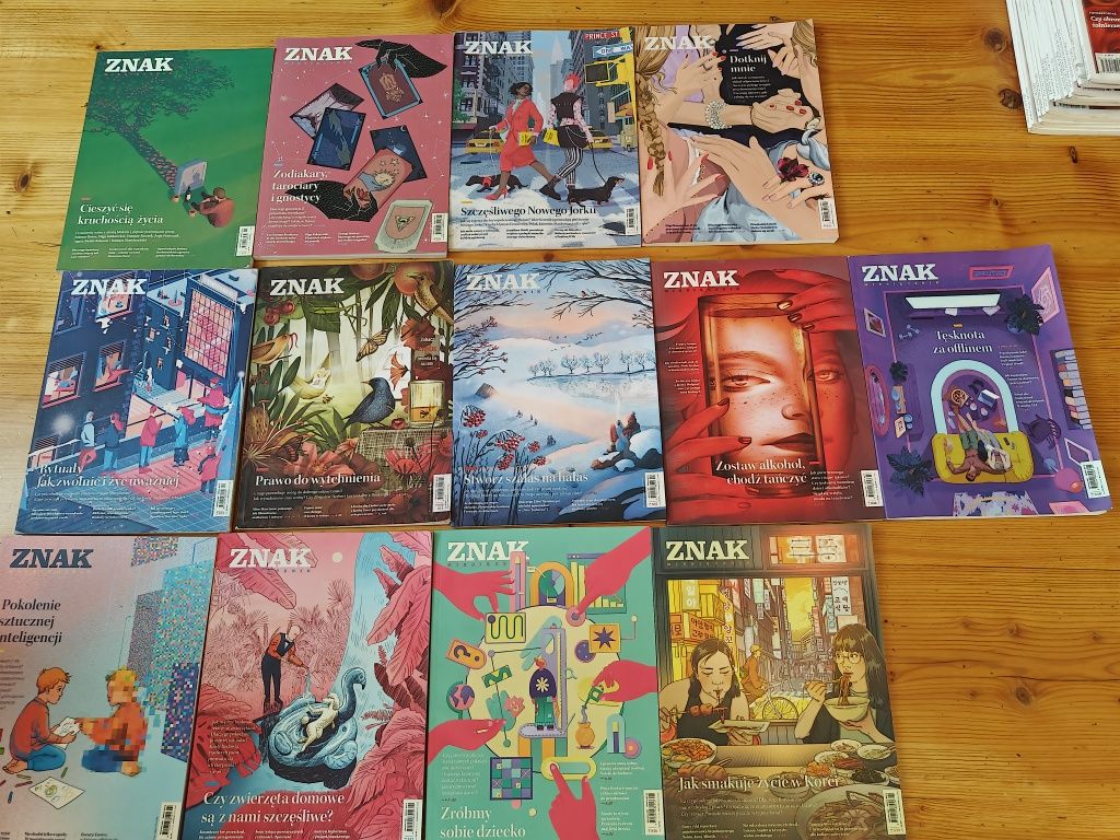 Miesięcznik Znak wybrane numery z lat 2023, 2024, 2025