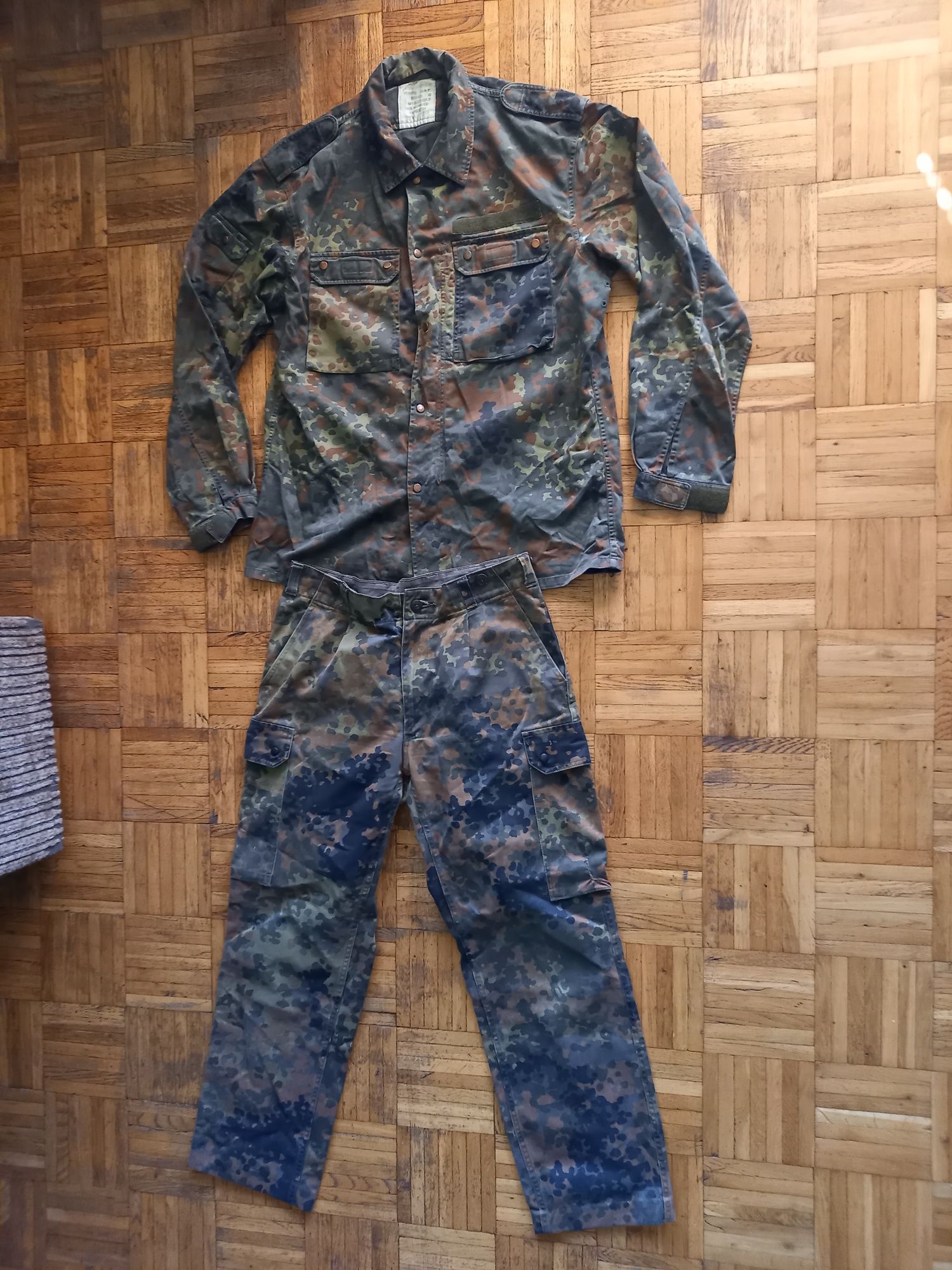 Bundeswehra Kamuflaż Niemcy Wojsko Spodnie Bluza Armia Ubranie