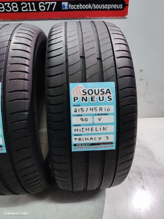 2 pneus semi novos 215-45r16 michelin - oferta dos portes 90 EUROS