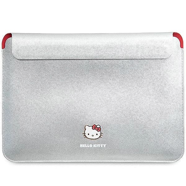 Pokrowiec Hello Kitty Pu Metal Logo na laptopa 14" - srebrny