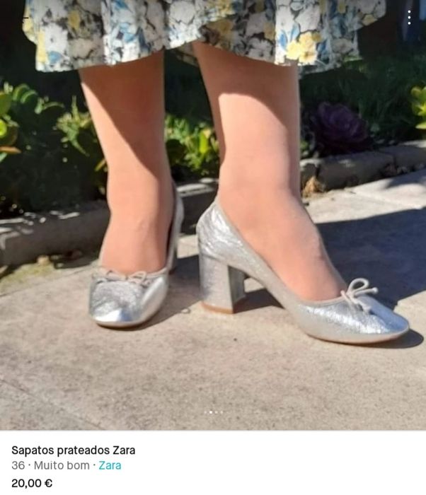 Sapatos prateados