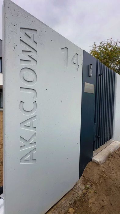 BETON architektoniczny Nowoczesny mur ogrodzeniowy L-ka betonowa