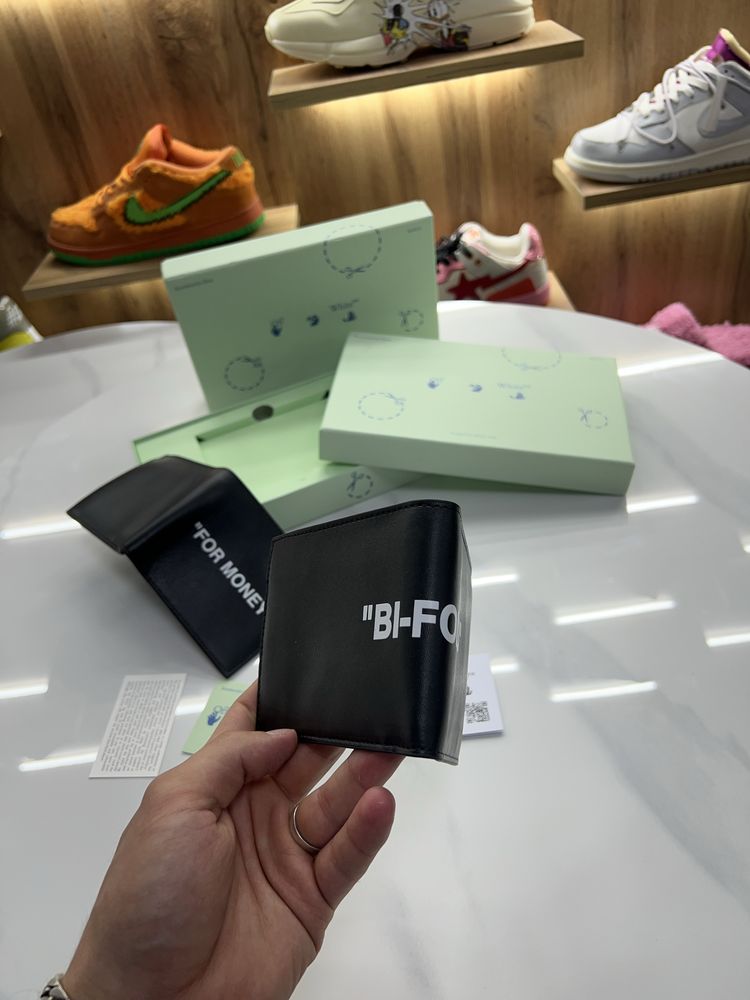 Гаманець Off-White Quote Bi-Fold , For Money Black