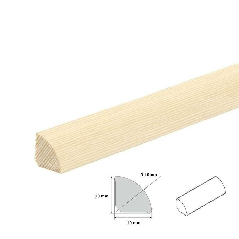 Ćwierćwałek drewniany 10 x 10mm wykończeniowy gładki ozdobny maskująca