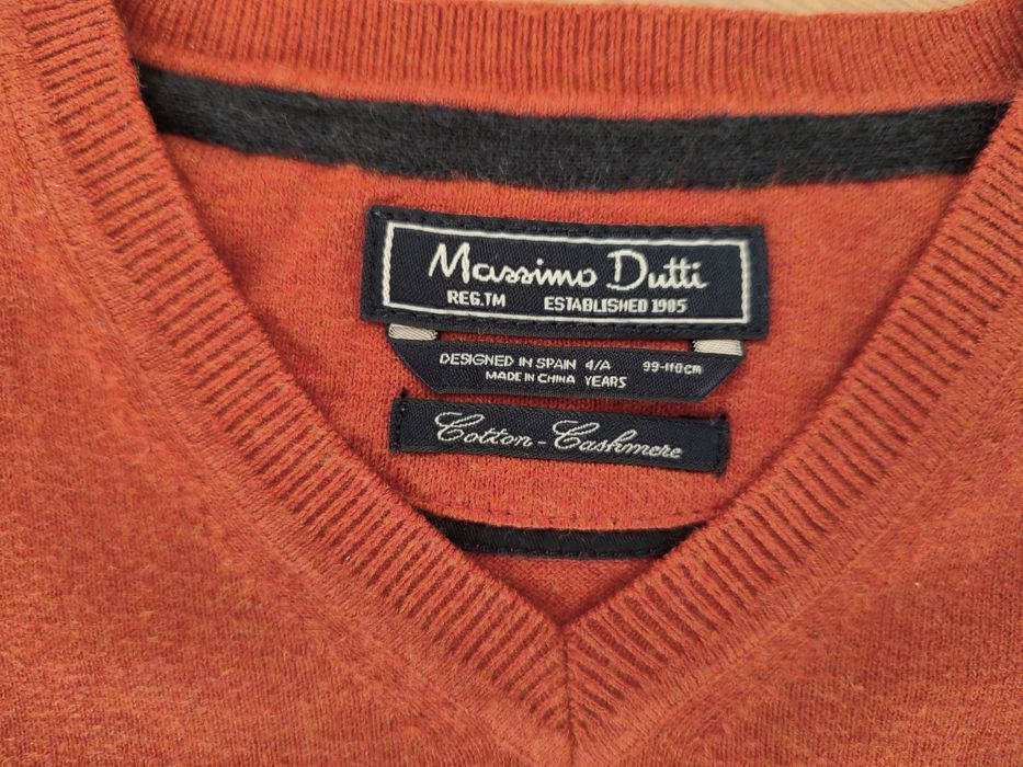 Massimo Dutti sweter sweterek 98 104 bawełna i kaszmir Cashmere 110
