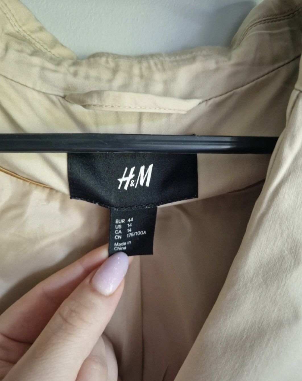 Kremowa marynarka h&m 44 XXL elegancka plus size