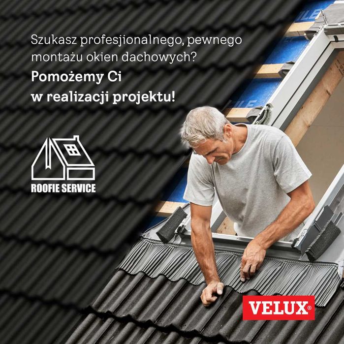 Wymiana okien dachowych Serwis/montaż/naprawa Velux Fakro Warszawa