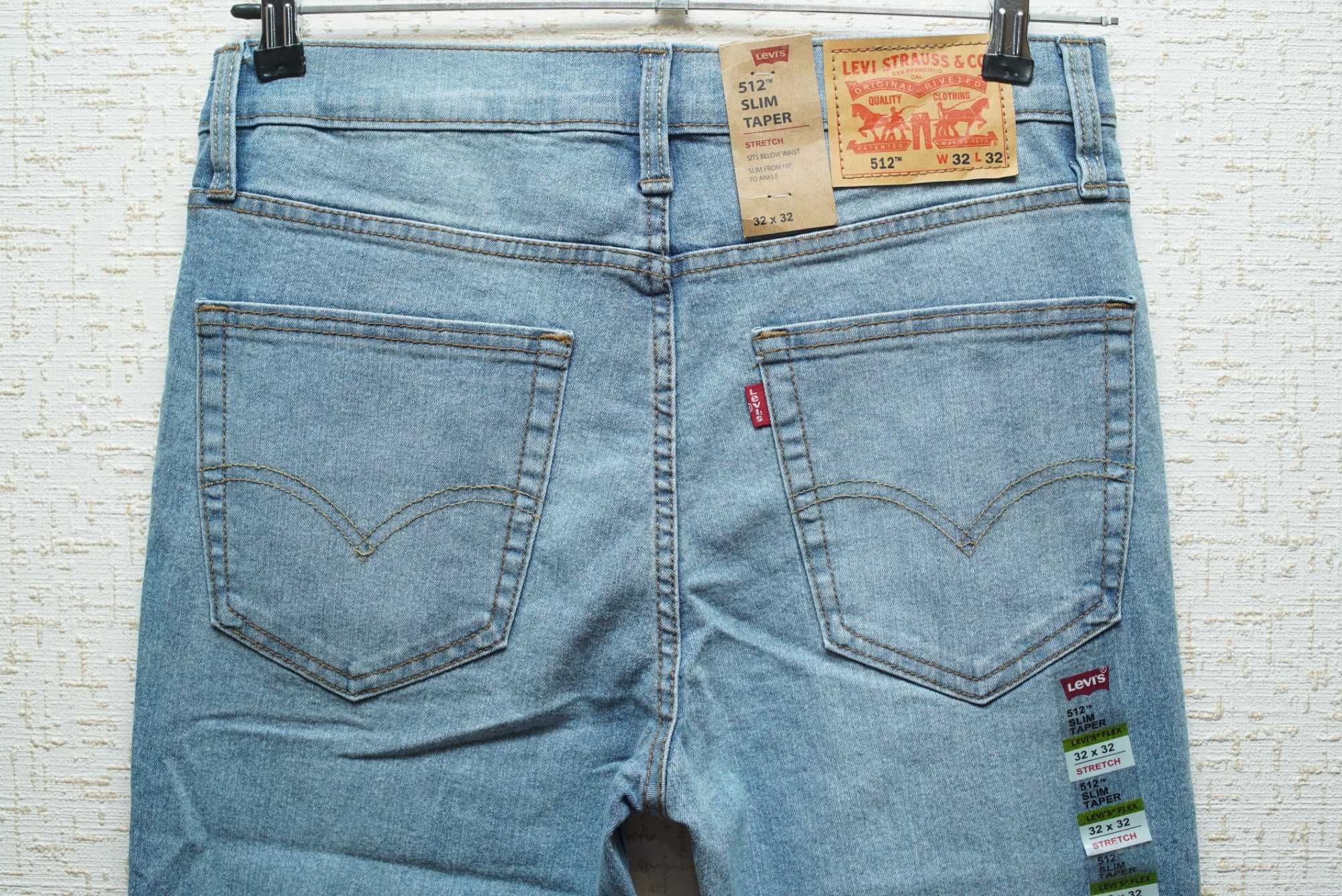 Мужские джинсы LEVI'S голубого цвета (512 slim taper)