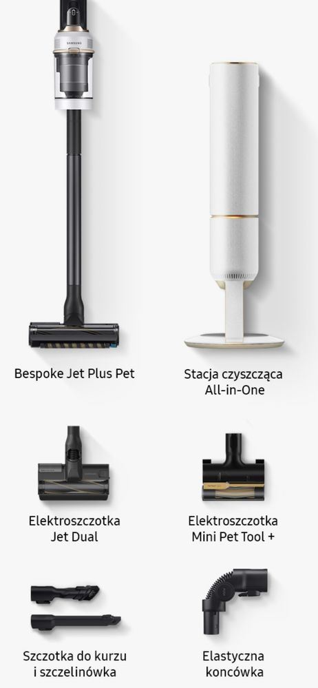 Samsung VS20B95823W Bespoke Jet Plus pet odkurzacz bezprzewodowy