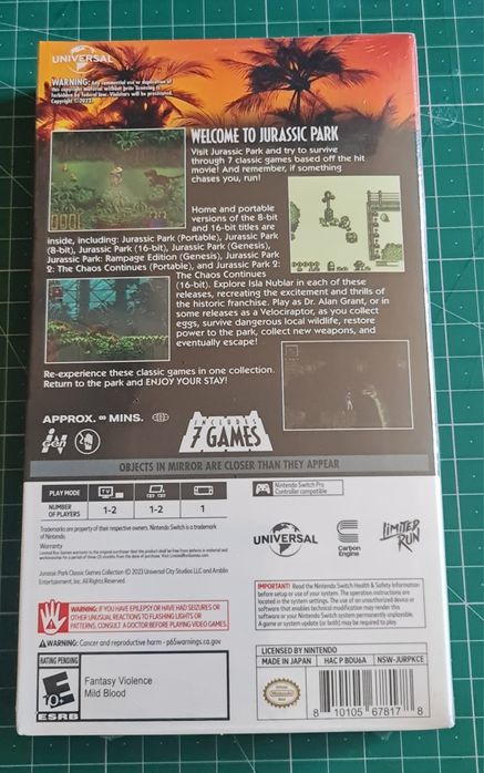 Jurassic Park Classic Games Collection para Nintendo Switch